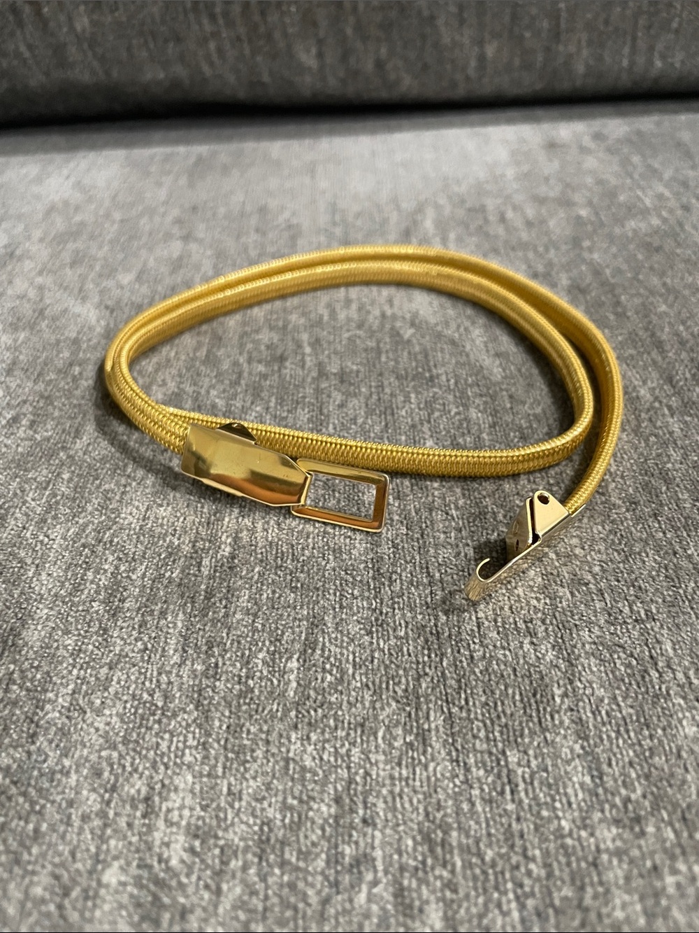 Vintage Gold Thin Stretch Waist Belt